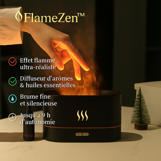 Diffuseur de Flamme LED – Ambiance Relaxante & Aromathérapie FlameZen™
