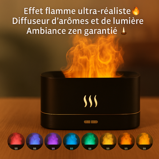 Diffuseur de Flamme LED – Ambiance Relaxante & Aromathérapie FlameZen™